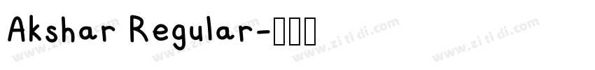 Akshar Regular字体转换